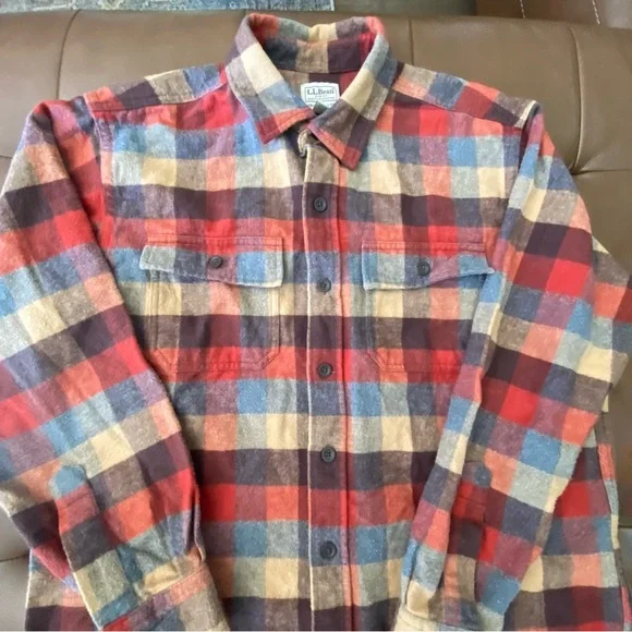 L.L. Bean Multicolor Plaid Shirt - Picture 4 of 7
